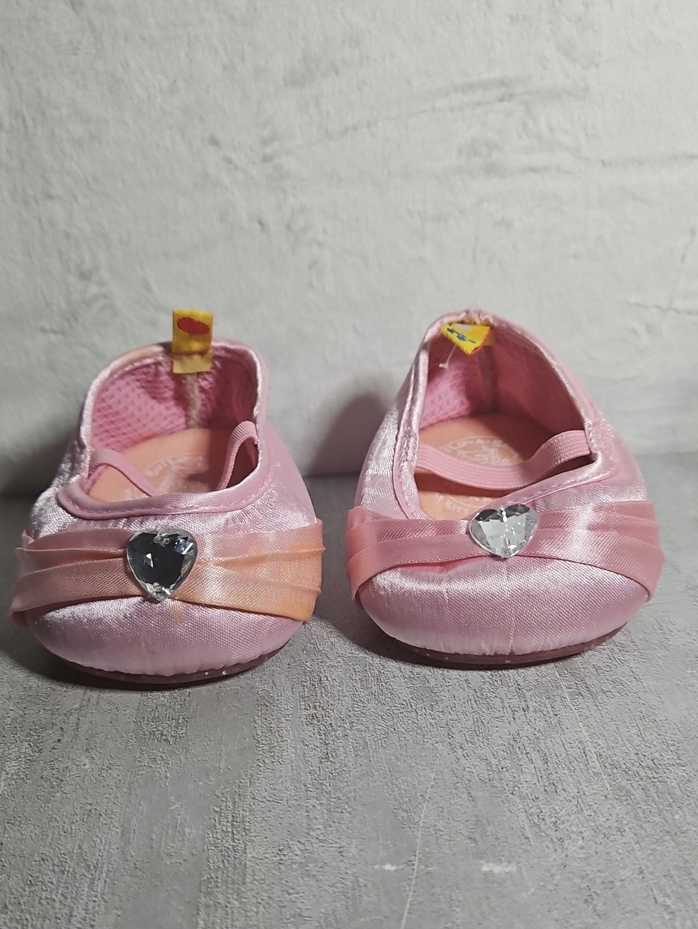 pink satin Build-A-Bear Workshop toy shoes